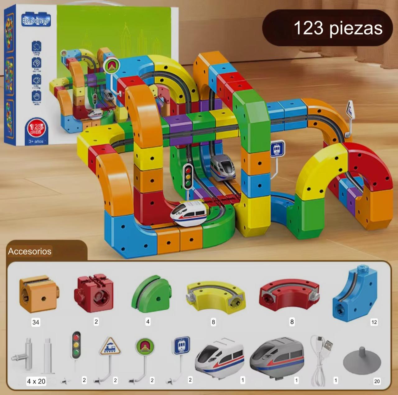 Pista de Carrera Flexible con Coche LED