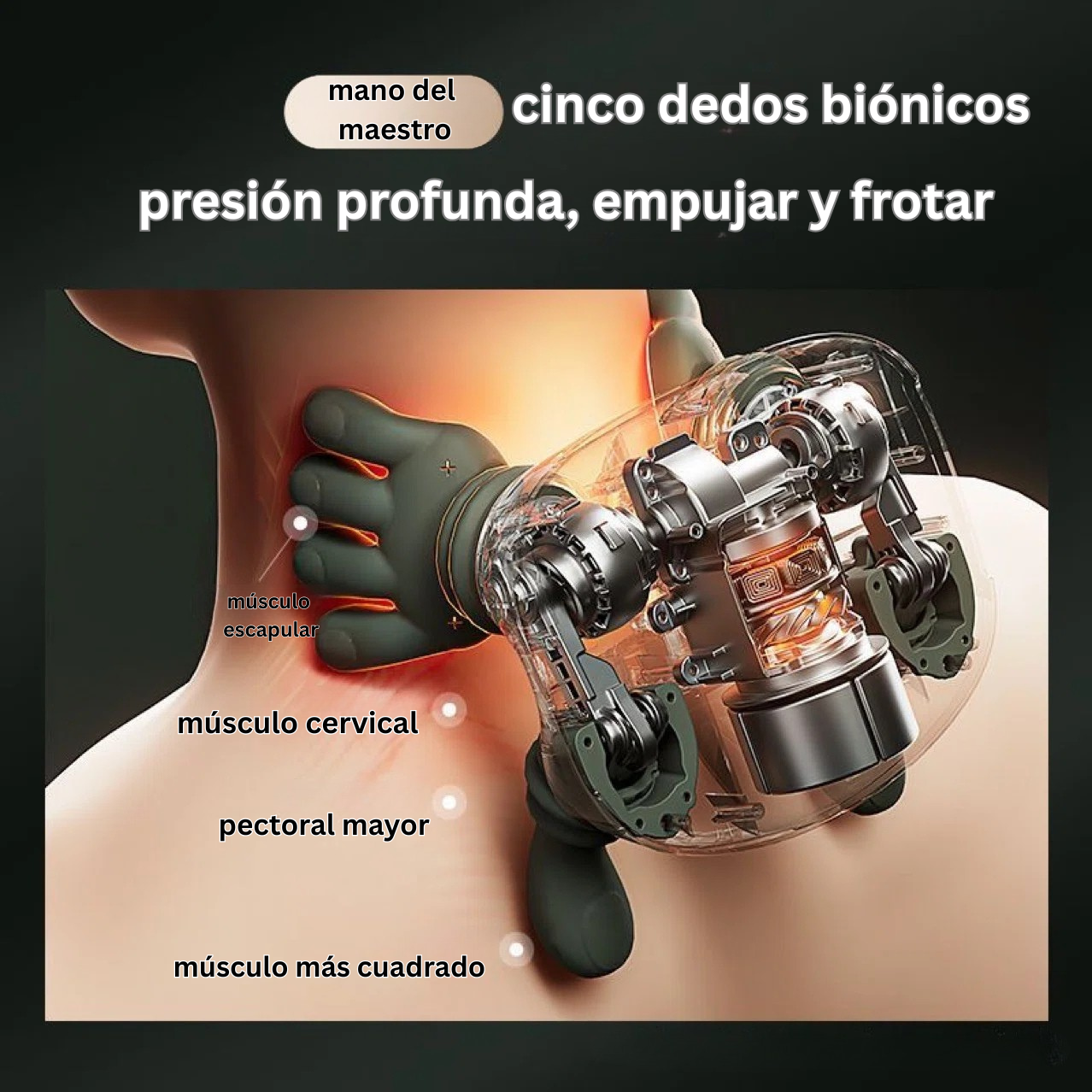 Masajeador 3D con Calor & Vibración – Cuello y Cuerpo