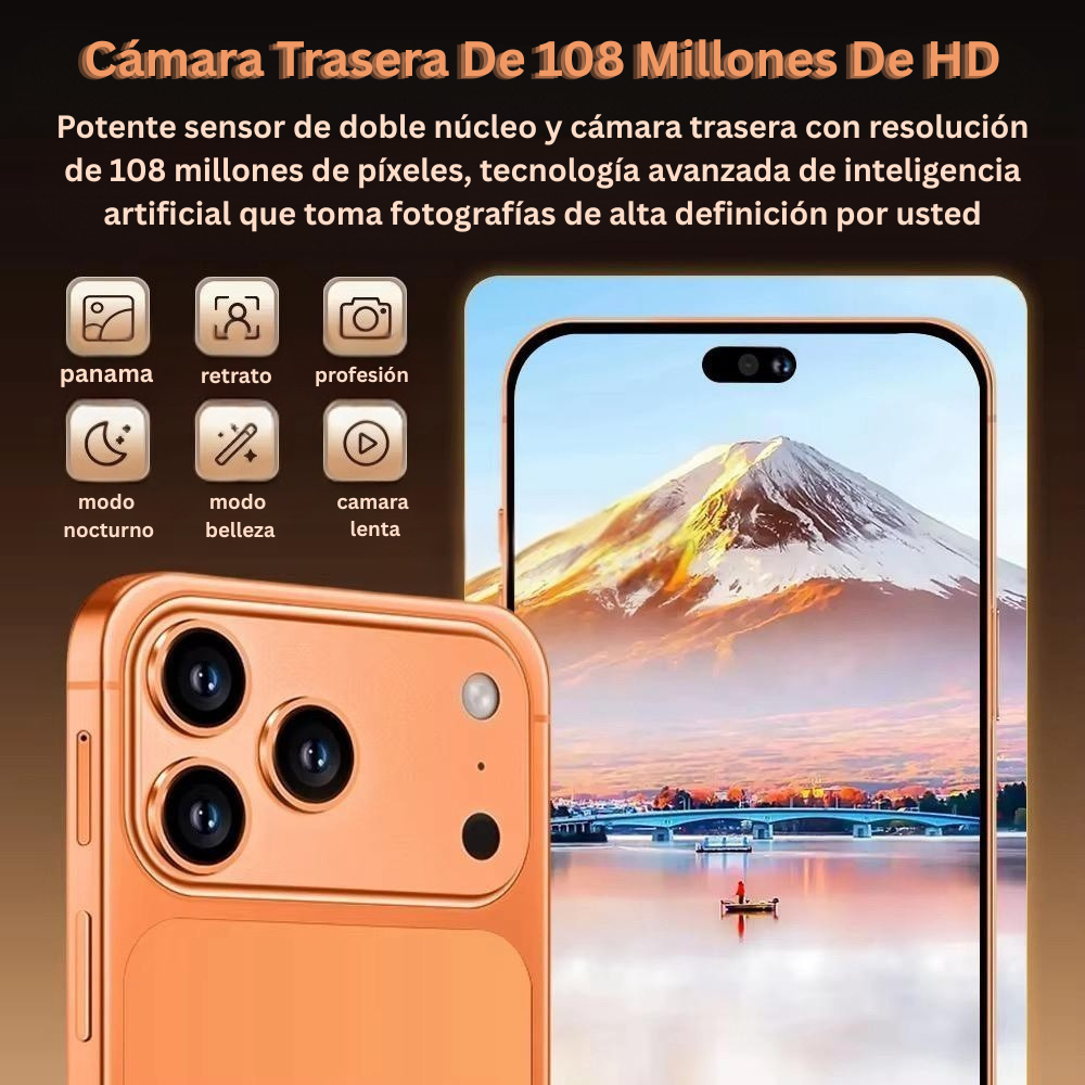 I17 Pro Max 5G – 16GB RAM + 1TB Almacenamiento – Cámara 108MP – Pantalla OLED Grande