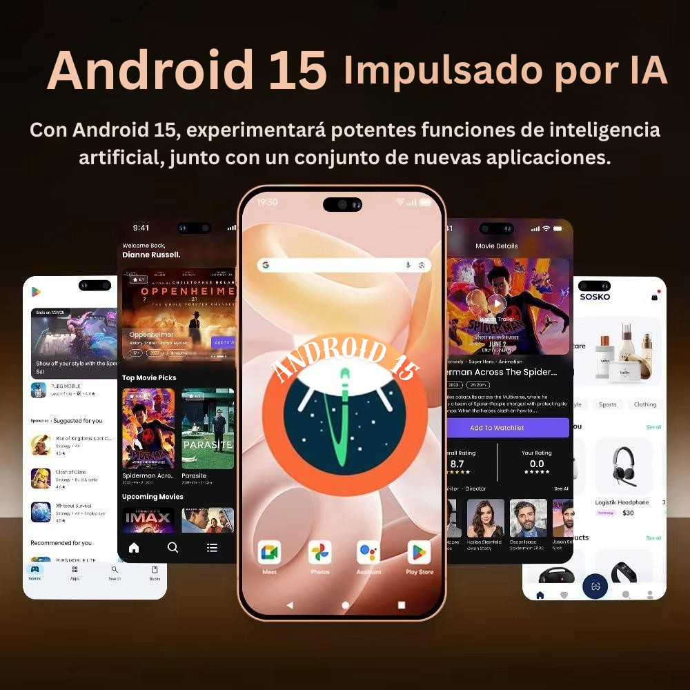 I17 Pro Max 5G – 16GB RAM + 1TB Almacenamiento – Cámara 108MP – Pantalla OLED Grande