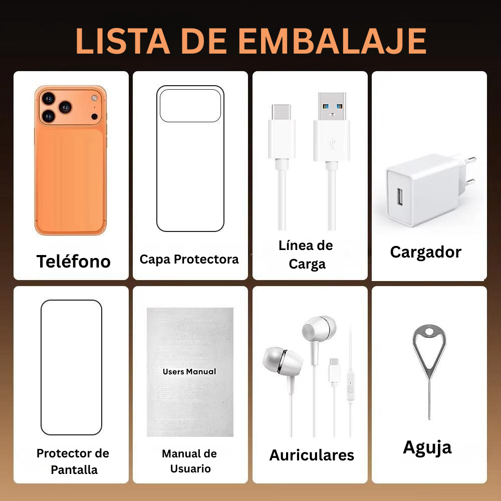 I17 Pro Max 5G – 16GB RAM + 1TB Almacenamiento – Cámara 108MP – Pantalla OLED Grande