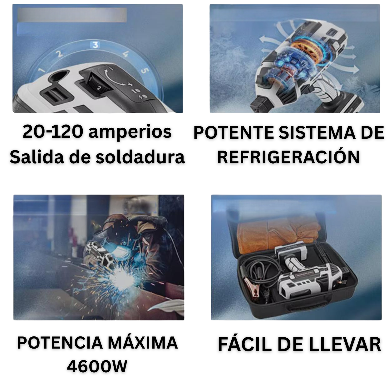 Soldadora Eléctrica Portátil IGBT – Arco Estable, Ligera y Ideal para Uso Profesional y Doméstico