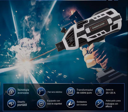 Soldadora Eléctrica Portátil IGBT – Arco Estable, Ligera y Ideal para Uso Profesional y Doméstico