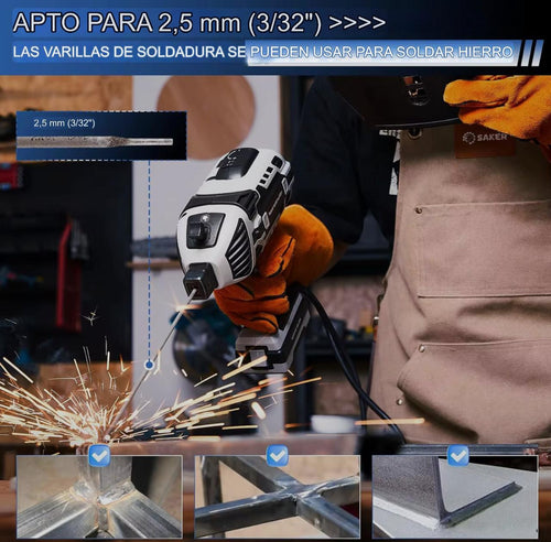 Soldadora Eléctrica Portátil IGBT – Arco Estable, Ligera y Ideal para Uso Profesional y Doméstico