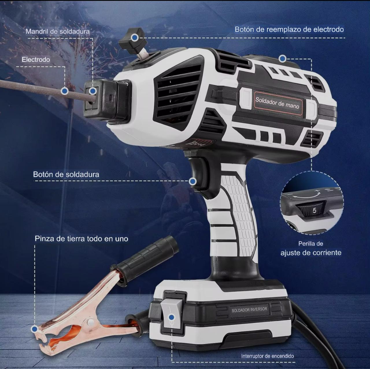 Soldadora Eléctrica Portátil IGBT – Arco Estable, Ligera y Ideal para Uso Profesional y Doméstico