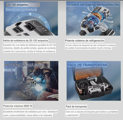 Soldadora Eléctrica Portátil IGBT – Arco Estable, Ligera y Ideal para Uso Profesional y Doméstico
