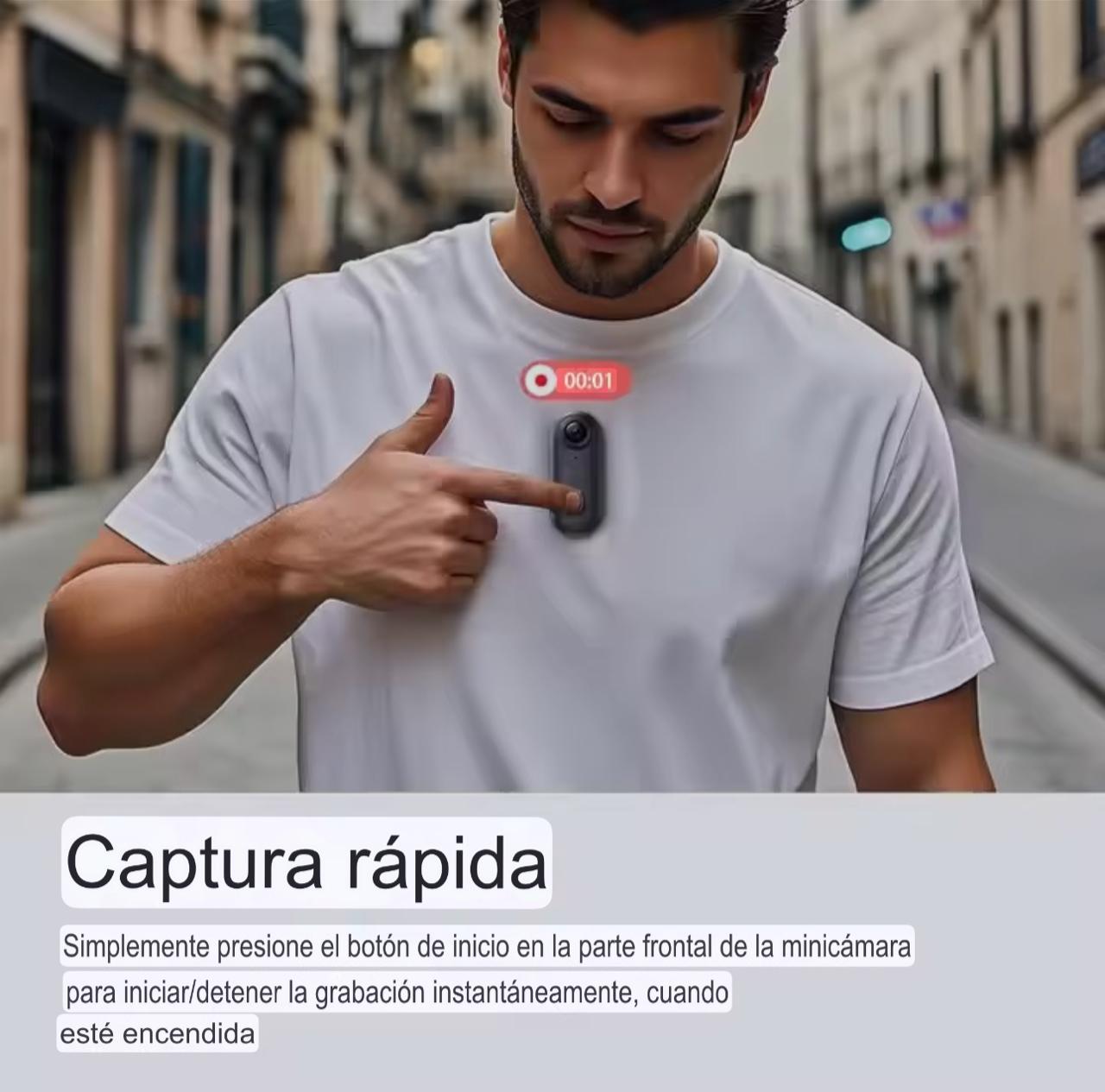 Cámara de acción 4K tipo pulgar ultraportátil