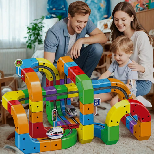 Pista de Carrera Flexible con Coche LED