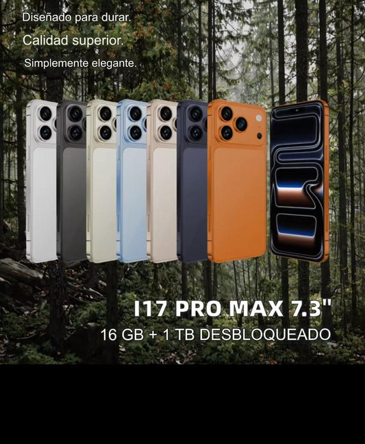 I17 Pro Max 5G – 16GB RAM + 1TB Almacenamiento – Cámara 108MP – Pantalla OLED Grande